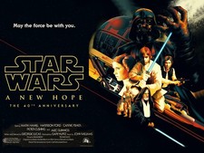 STAR WARS 1977 quad poster print   30x40" FREE P&P Mark Hamill Harrison Ford