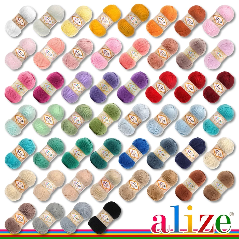 Alize 100 g Baby Best Anti-Pilling Baby-Wolle Häkeln Stricken Viskose Wolle Garn