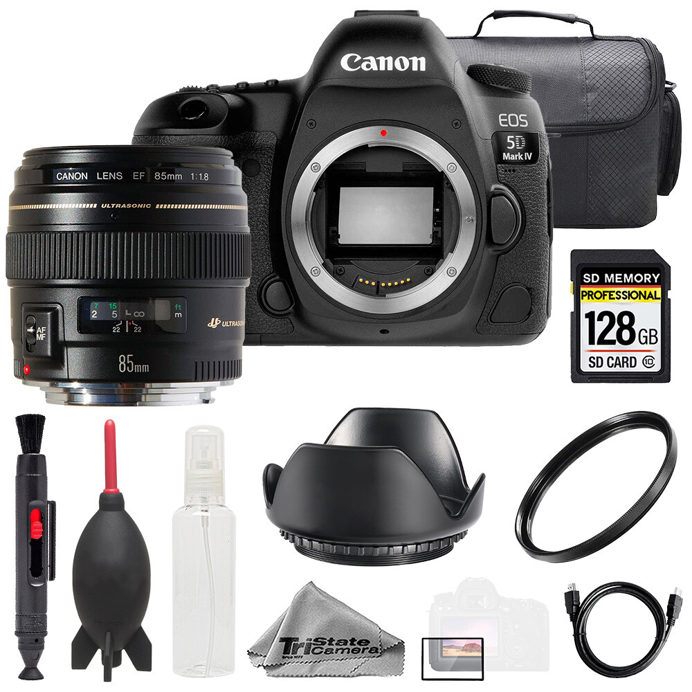 Canon EOS 5D IV + EF 85mm f/1.8 USM Lens +128GB+UV Filter- Basic