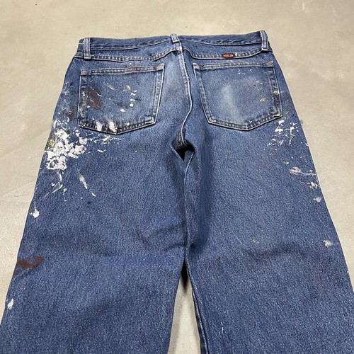 Vintage Rustler Jeans Paint Splatter Distressed Destroyed 33x32 Men’s Straight - Picture 4 of 10