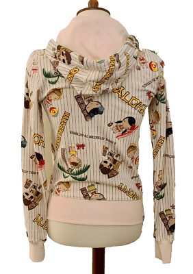 【新品未使用】TODAY Vintage Sweat Pullover モカ VINTAGE HARAJUKU LOVERS ALOHA ZIP UP HOODIE * SMALL * NEW WITH