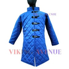 Medieval Full Sleeve Gambeson Armor  Thick Padded Quilted Cotton Aketon  LARP