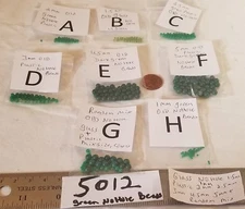 Vtg No Hole 1mm 2mm 3mm + Green Color Ball Bead Jewelry Repair  Rhinestone 5012