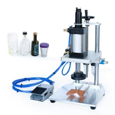 Tabletop Pneumatic Milk Powder Wine Bottle Cork Cap Pressing Machine Tool