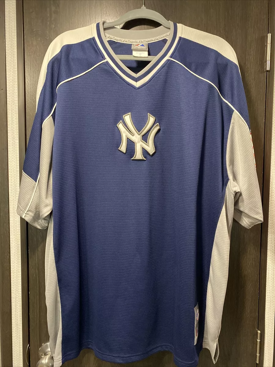 Majestic New York Yankees Lightweight Pullover Warm Up Shirt Jersey Size XL