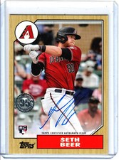 2022 Topps Seth Beer 1987 35th Anniversary Rookie Auto RC Qty
