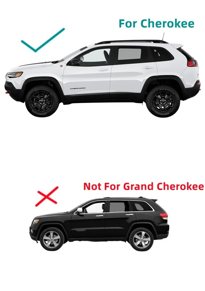 Cuarto de vidrio negro para ventana lateral izquierdo del conductor original para Jeep Cherokee 2014-2018 Foto 3 de 4