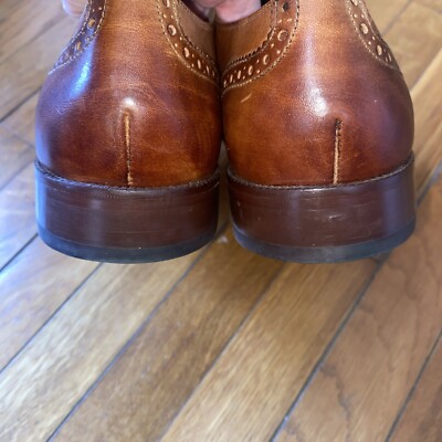 Cole Haan Benton MDL Wing Tip II Derby Tan Leather Shoes Size 10 M Excellent Cole Haan Benton MDL Wing Tip II Derby Tan Leather Shoes  main image 4