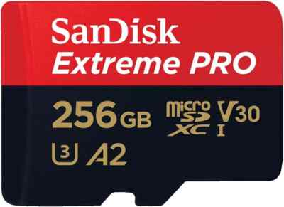 SanDisk Extreme Pro 256 GB microSDXC U3 A2 V30 Speicherkarte  SDSQXCD-256G-GN6MA