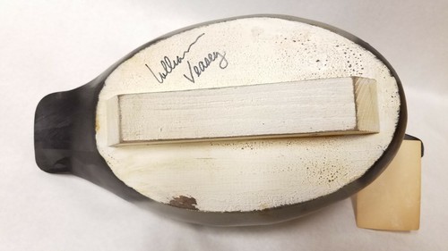 14” William Veasey Ducks Unlimited Drake RedHead Duck Decoy 1980s SIGNED w/ Tag - Picture 4 of 12