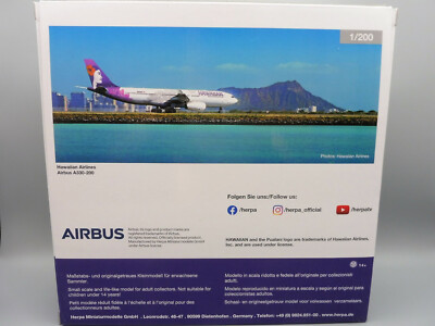 Hawaiian Airlines Airbus A330-200 1/200 Herpa 571753 A330