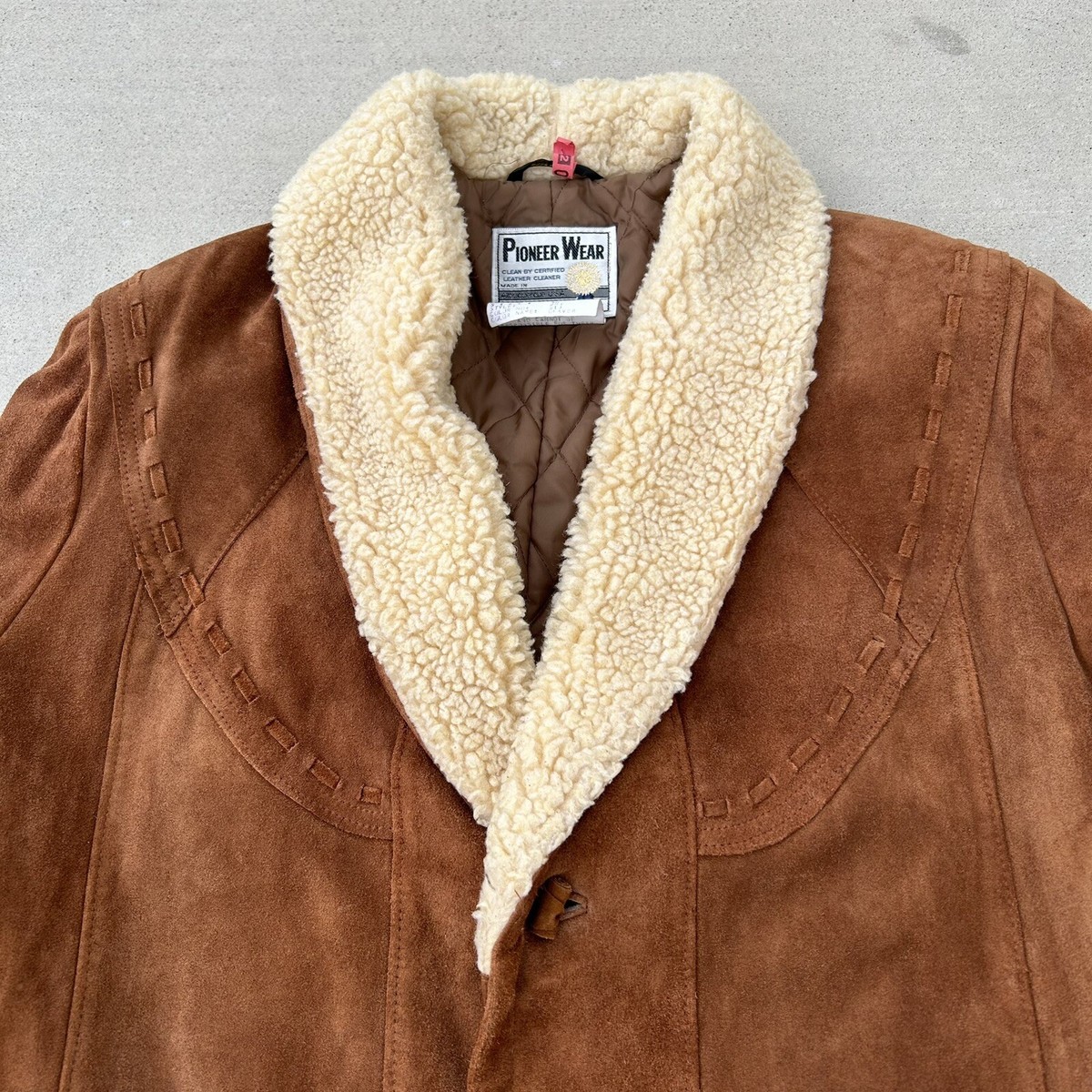 80s〜 PIONEER ウェスタンジャケット Vtg Pioneer Wear USA Suede Leather Sherpa Lined Western