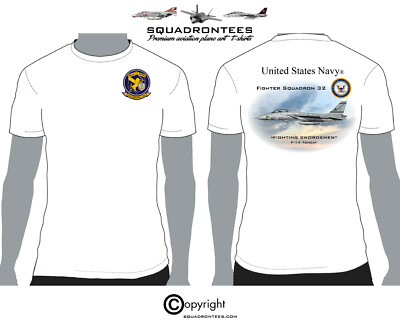 VF-32 Fighting Swordsmen F-14 Tomcat Squadron T-Shirt - USN Licensed Product