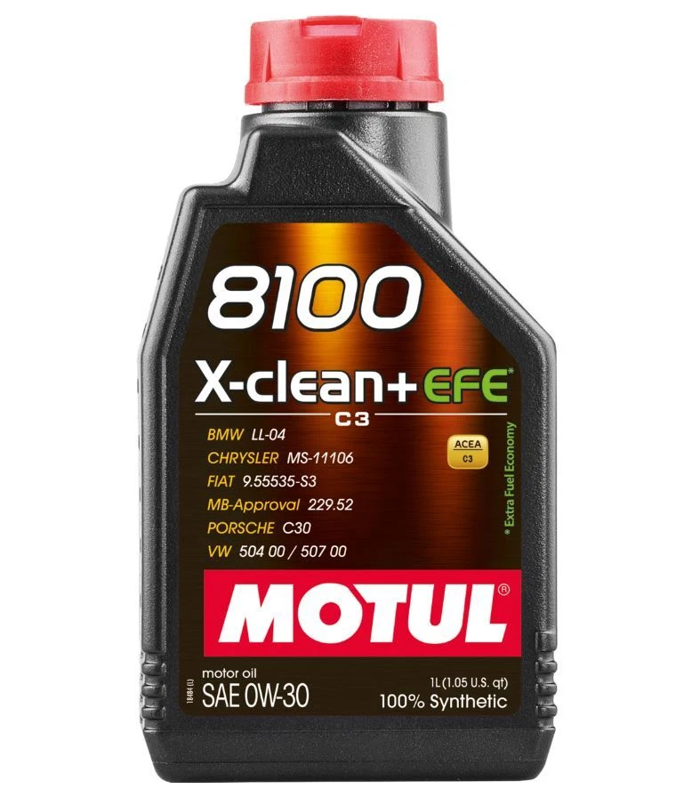 1 Litro Olio Motore 0W30 Motul X-Clean+ EFE Sintetico Acea C3 FIAT 9.55535-S3