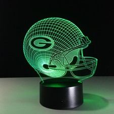 Lámpara de luz coleccionable Green Bay Packers Aaron Rodgers decoración del hogar regalo