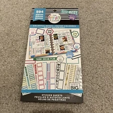 THE HAPPY PLANNER 594pc Sticker Book COLOURFUL BOXES New