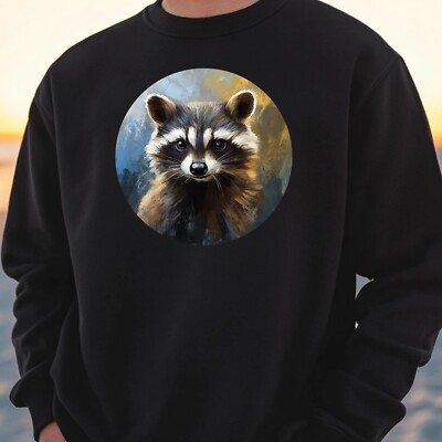 Raccoon Portrait Sweatshirt Cosy and Perfect for Any Occasion S to 4XL