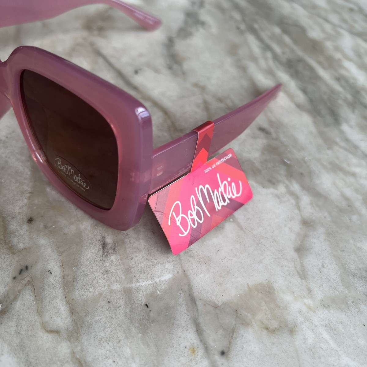 Bob Mackie Pink Oversized Squared Sunglasses NWT | eBay display picture 2
