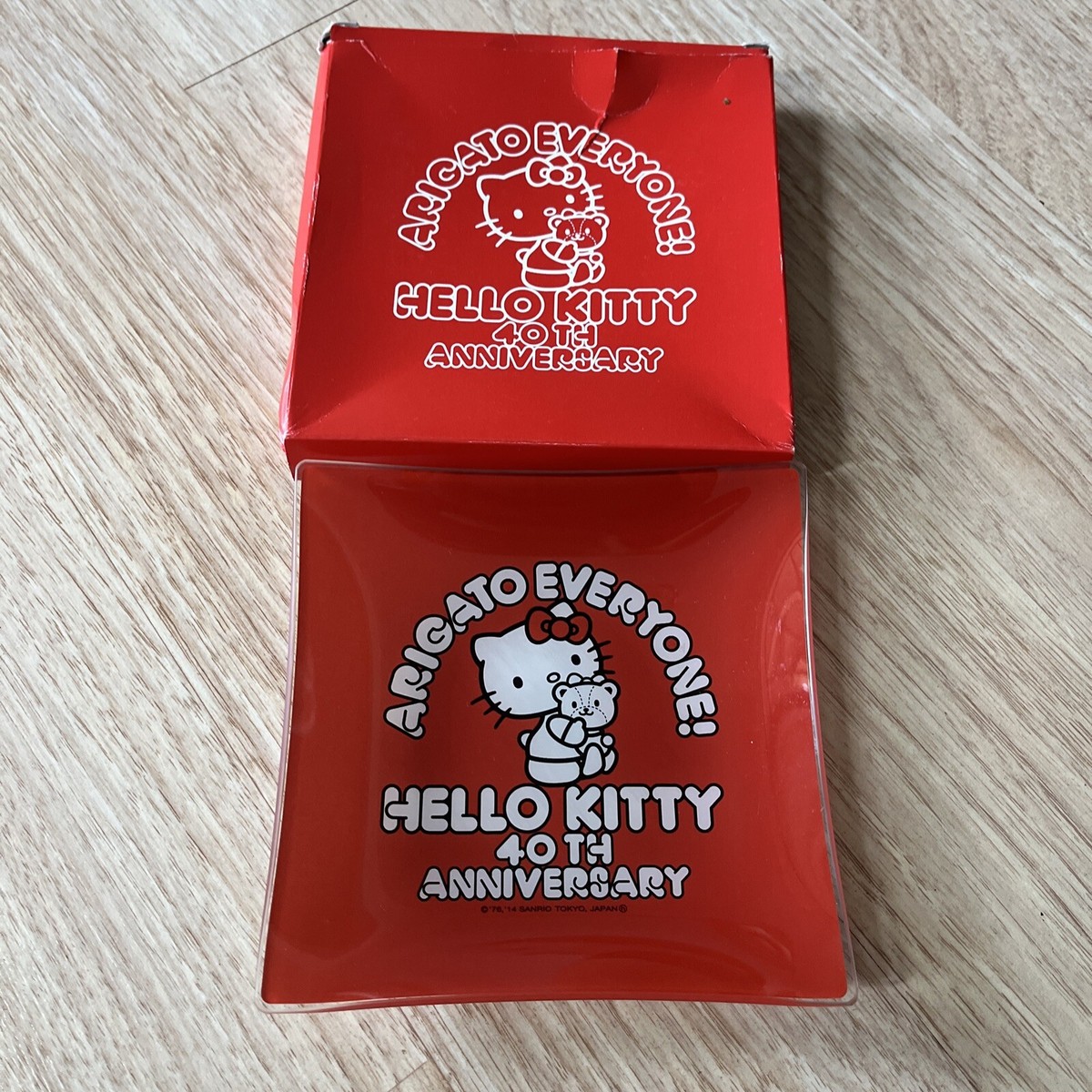 Hello Kitty 40th Anniversary Plate Arigato Everyone Sanrio 2014