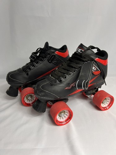 Roller Derby Viper M4 Quad Skates Size 5 Black Red - Picture 1 of 11