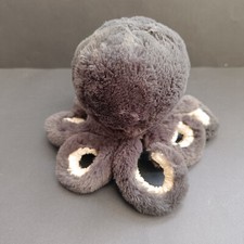Jellycat Tiny Inky Octopus Small Little Grey Cream Retired Approx 6" JELLY5301SH