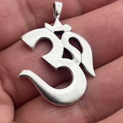 925 Silver OM Charm or Pendant 8.2 Grams