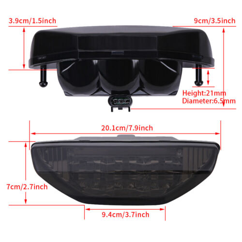 LED Brake & Running Taillight Assembly for Honda Sportrax 300 TRX300EX 2001-2008 - Picture 6 of 13