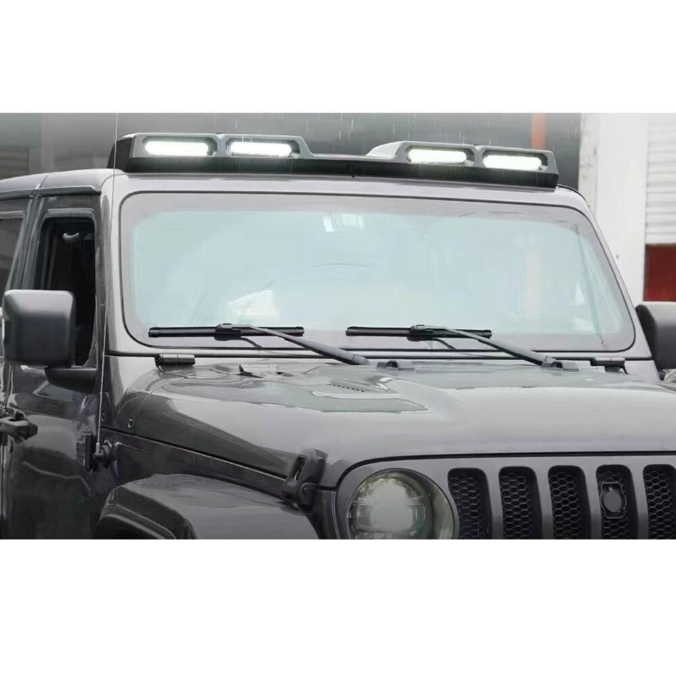 Gloss Black Roof Top Light Lamp Bar LED DRL per JEEP Wrangler JL 2018