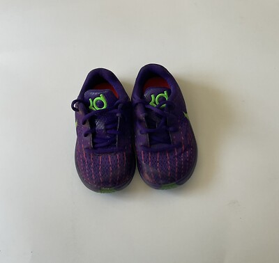 Purple Toddler Kd Shoes Nike Toddler KD 768869-535 Suit Purple Green Shoes Kevin