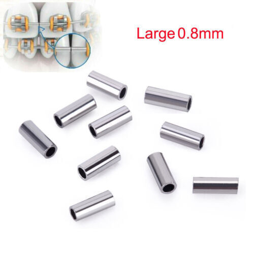 100Pcs Dental Orthodontic Mini Stop Stoppers Round-Seal Crimpable Hook 0.5/0.8mm - Picture 10 of 27