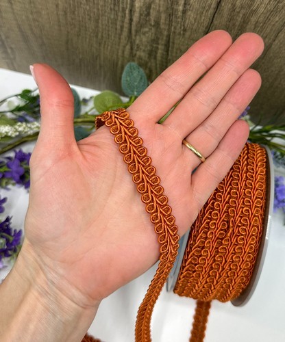 15mm scrolled gimp braid trim upholstery costume dress lampshade bag PER METRE - Picture 22 of 50