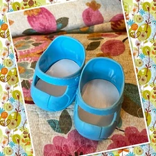 Adorable Vintage Cabbage Patch Kids Girl Blue Pumps Court Type Shoes Jakks Doll