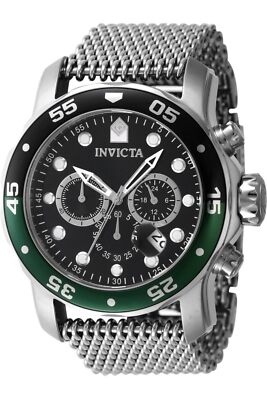 Invicta Men's 47631 Pro Diver Automatic Chrono Black Dial Stainless Steel Watch