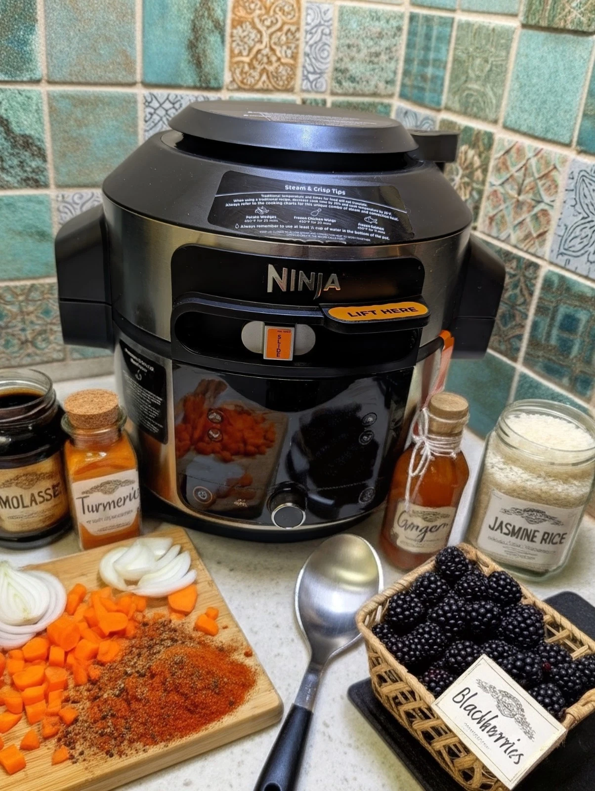 Ninja Foodi OL501A 14-in-1 Pressure Cooker Steam Crisp Air Fryer *SmartLid 6.5qt
Opens in a new wind