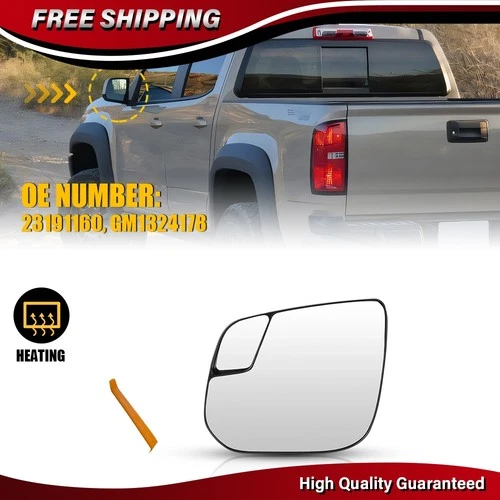 Driver Side Heated Mirror Glass Replacement For Chevrolet Colorado & GMC Canyon