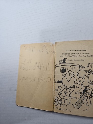 1981 Hanna-Barbera PEBBLES & BAMM-BAMM Who Put The Witch On The Roof FLINTSTONE - Foto 4 di 7