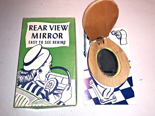 Vintage 1940's Novelty Gag Gift REAR VIEW MIRROR by Fishlove