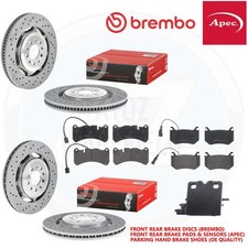 PER ALFA ROMEO STELVIO GIULIA 2.9 QUADRIFOGLIO DISCHI FRENO POSTERIORE ANTERIORI PASTIGLIE SCARPE