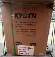Kyota M680 Kaizen 3D/4D Electric Zero Gravity Massage Chair Brown 185.2 lb