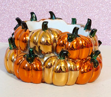 Bath and Body Works PUMPKIN PATCH Foaming Soap Holder Metallic Orange Gold