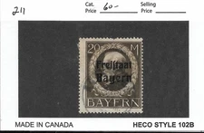 Germany: Bavaria: Sc # 211, used (64710)