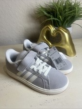 Adidas kids Grand Court 00s Gray Tennis Shoes sz 2 Easy Closure Athletic Casual