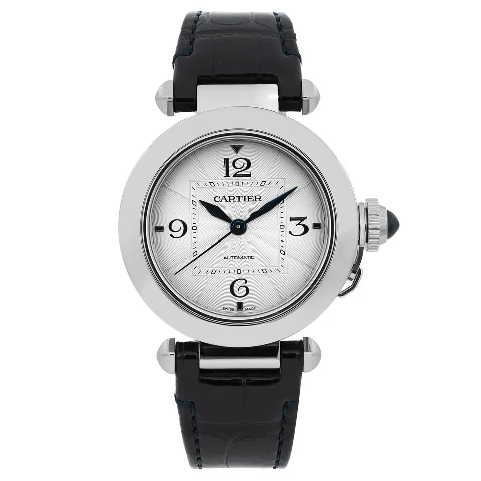 Cartier Pasha Steel 35mm Silver Dial Automatic Watch WSPA0012