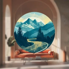 1pc 2D 1pc 7.87x 7.87inch Aluminum 2D Flat Wall Decoration Season Wall Hanging