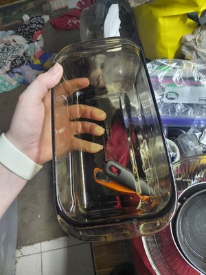 vintage brown glass Pyrex Casserole/loaf Dish 10''