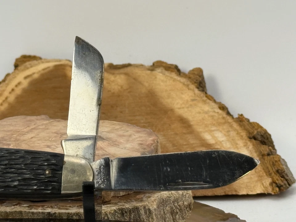 Vintage  RH PAL Cutlery Stockman style Knife black delrin Hdle-2560.25 - Image 4 of 4