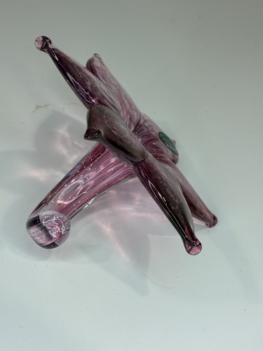 Genuine Italian Flower Blown Glass Murano Pink Color Tones Italy K - Picture 5 of 10