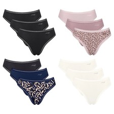 Sloggi Ladies Briefs, 3er Pack - Go Crush High Leg C3P, Underpants, Stretch-Baum