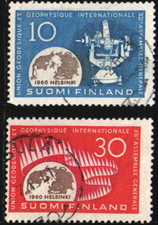 46752   Finland 1960 Stamp Scott #373-74 Geophysics Complete Set of 2