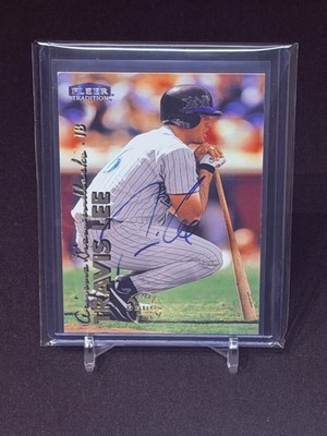 1999 Fleer Tradition TRAVIS LEE #10 SIGNED AUTO On Card - Arizona Diamondbacks